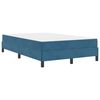 vidaXL Cama Box com colch&atilde;o Azul Escuro 120 x 200 cm tecido