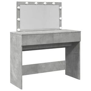 vidaXL Toucador com LEDs 100x40x120 cm cinzento cimento