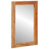 vidaXL Espelho de banheiro Montado na parede Castanho 70 x 50 x 2,5 cm