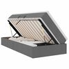 vidaXL Cama com arruma&ccedil;&atilde;o e colch&atilde;o Cinza Escuro 100 x 200 cm
