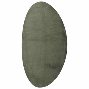 vidaXL Tapete HUARTE Verde Floresta 80 x 150 cm Poli&eacute;ster