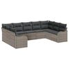 vidaXL Conjunto de Sof&aacute; de Jardim 9 unid. Cinzeto vime PE