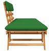 vidaXL Banco de jardim com almofad&otilde;es 2-em-1 190 cm ac&aacute;cia maci&ccedil;a