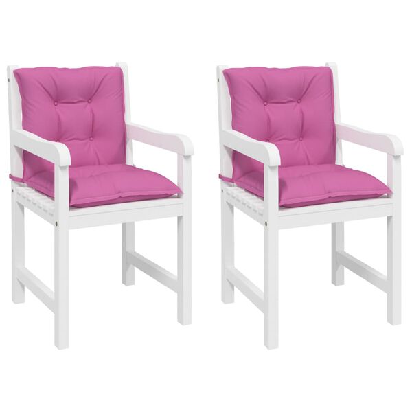 vidaXL Almofad&otilde;es lombares p/ cadeiras de jardim 2pcs tecido rosa