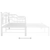 vidaXL Estrutura sofá-cama de puxar 90x200 cm metal branco