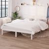 vidaXL Estrutura cama pequena casal 120x190 cm pinho maci&ccedil;o branco