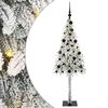 vidaXL &Aacute;rvore de Natal com 150 LEDs com suporte Branco 150 cm PE e A&ccedil;o