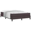 vidaXL Cama Box com colch&atilde;o Marrom Escuro 140 x 190 cm tecido