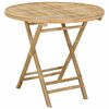 vidaXL Mesa de Jardim Natural 80 x 70 cm Bambu