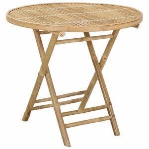 vidaXL Mesa de Jardim Natural 80 x 70 cm Bambu