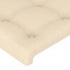 vidaXL Cabeceira de cama c/ abas tecido 183x16x78/88 cm creme