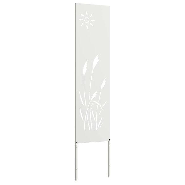 vidaXL Tela de Privacidade para Jardim Fretwork Branco 32 x 140 cm