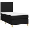 vidaXL Cama box spring c/ colch&atilde;o e LED 90x190 cm tecido preto