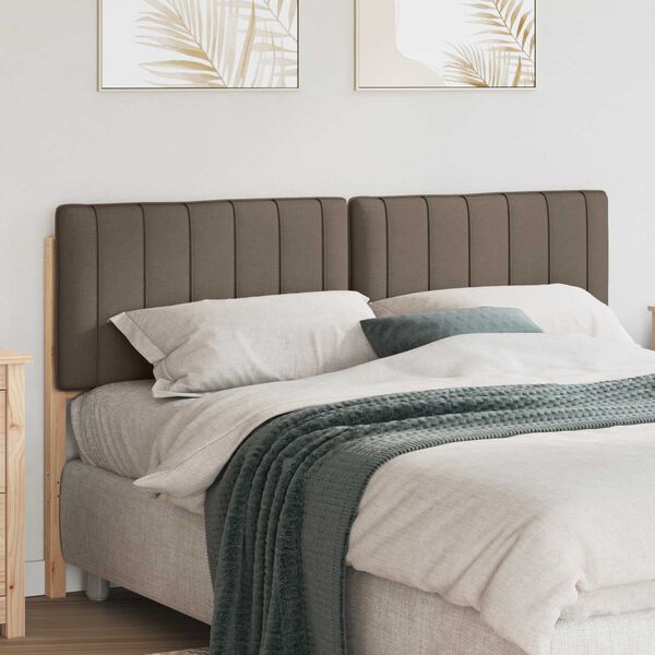vidaXL Cabeceira estofada com cabeceira Marrom e Taupe 160 cm