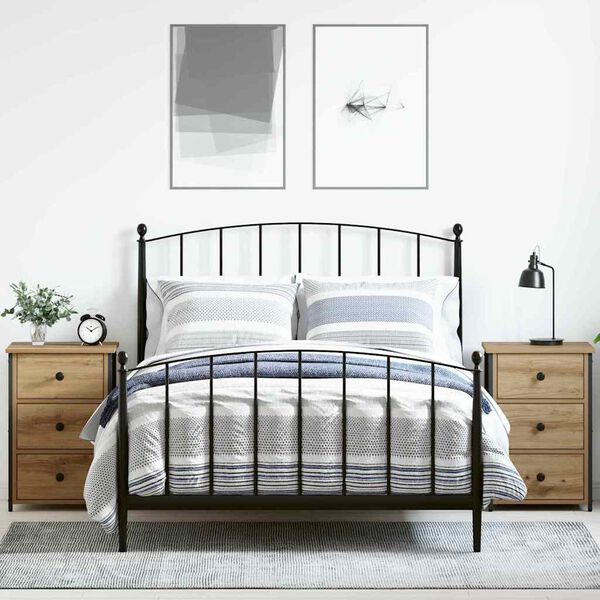 vidaXL Arm&aacute;rio de Cabeceira com gaveta 2 pcs Castanho 40 x 36 x 60 cm