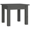 vidaXL Mesa de centro 35x35x30 cm madeira de pinho maci&ccedil;a cinzento
