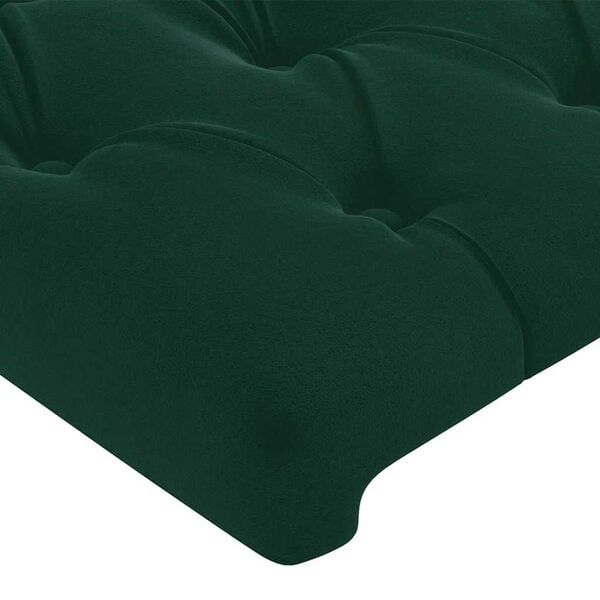 vidaXL Cabeceiras verde-escuro 180x7x78/88 cm veludo