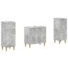 vidaXL Conjunto de Arm&aacute;rios para Banheiro com 3 Pe&ccedil;as DELFT