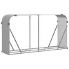 vidaXL Suporte de lenha 180x45x100 cm a&ccedil;o galvanizado cinza-claro