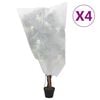 vidaXL Coberturas para plantas com cord&atilde;o 4 pcs 70 g/m&sup2; 0,8x1,2 m