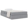 vidaXL Cama com arruma&ccedil;&atilde;o e colch&atilde;o Cinzento-claro 120 x 190 cm