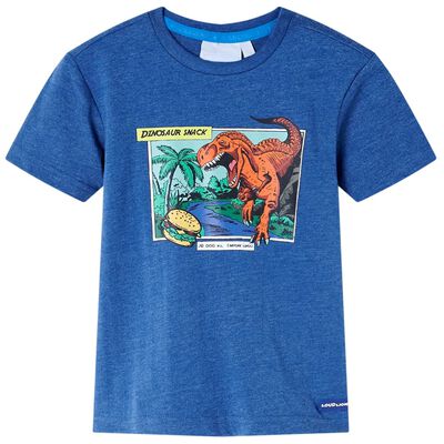 T-shirt para criança azul-escuro mesclado 92