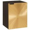 vidaXL Arm&aacute;rio de Banheiro com prateleira Preto e Ouro 38 x 33 x 48 cm