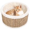 vidaXL Cesto para gatos redondo 36 cm ervas marinhas