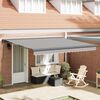 vidaXL Toldo Cinzento-claro 400 &times; 300 cm Poli&eacute;ster e Alum&iacute;nio