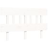 vidaXL Estrutura de cama com cabeceira 140x190cm madeira maciça branco