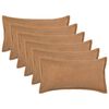 vidaXL Capa almofada 6 pcs HOUTEN Bege 40 x 70 cm Boucl&eacute;