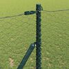 vidaXL Poste de Cerca Cinzeto 50 x 1 m (malha de 36 mm) A&ccedil;o e PVC