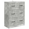 vidaXL Gabinete de Gavetas Cinzento Cimento 66 x 34,5 x 87 cm
