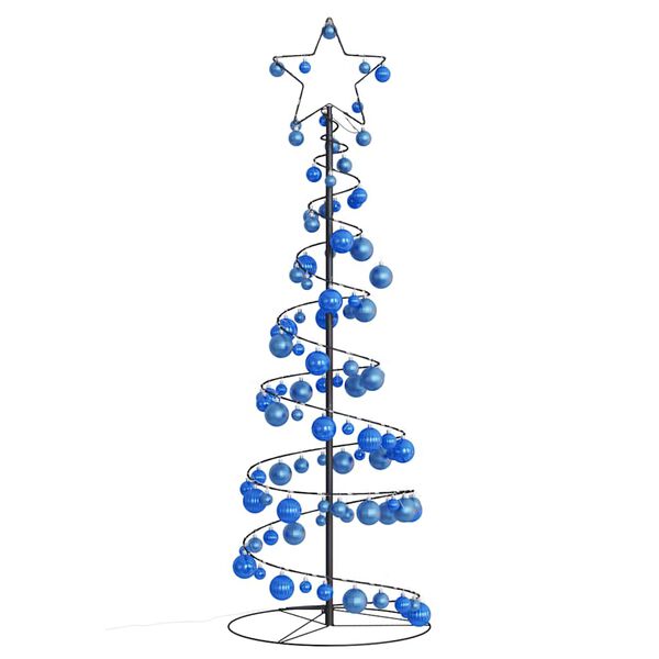 vidaXL &Aacute;rvore de Natal LED com Baubles 100 LEDs Branco Quente 150 cm