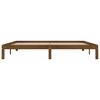 vidaXL Estrutura de cama 200x200 cm pinho maci&ccedil;o castanho mel