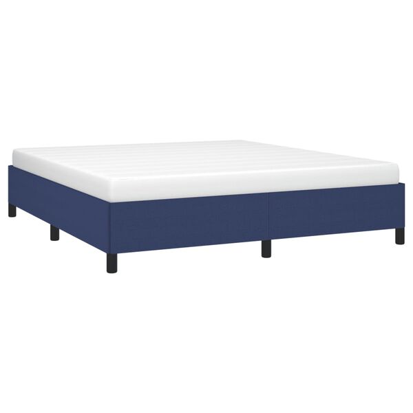 vidaXL Estrutura de cama sem colch&atilde;o 160x200 cm tecido azul
