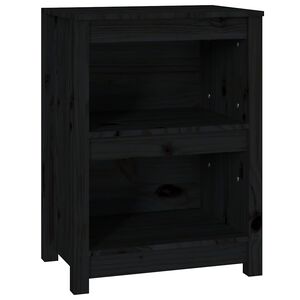 vidaXL Estante 50x35x68 cm madeira de pinho maci&ccedil;a preto