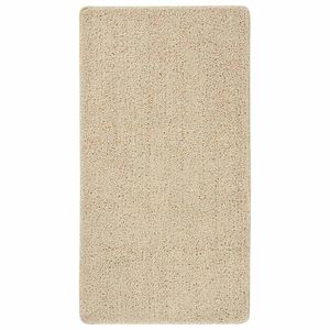 vidaXL Tapete shaggy 80x150 cm antiderrapante cor creme