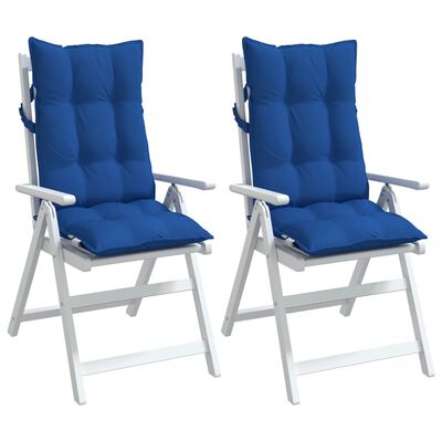 vidaXL Almofadões cadeira encosto alto 2 pcs tecido oxford azul real
