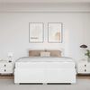 vidaXL Estrutura da Cama com colch&atilde;o Branco 180 x 200 cm tecido