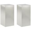 vidaXL Suporte para Plantas 2 pcs Prateado 40 x 40 x 80 cm A&ccedil;o