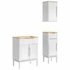 vidaXL Conjunto de M&oacute;veis para Banheiro FLORO 3 unid. Branco