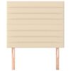 vidaXL Cabeceira Creme 80x5x118/128 cm Tecido
