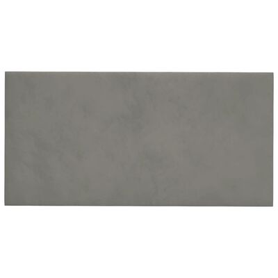 vidaXL Painel de parede 12 pcs 30x15 cm veludo 0,54 m² cinza-claro