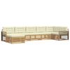 vidaXL Conjunto de Sof&aacute;s para Exterior 7 unid. Branco e Creme