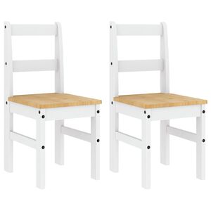 vidaXL Cadeiras de jantar 2 pcs PANAMA 40x46x90 cm pinho maci&ccedil;o branco
