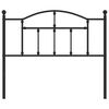 vidaXL Cabeceira de cama 107 cm metal preto