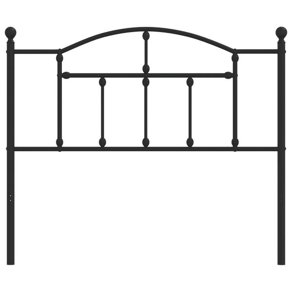 vidaXL Cabeceira de cama 107 cm metal preto