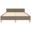 vidaXL Estrutura cama sem colch&atilde;o 120x200 cm tecido cinza-acastanhado