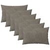 vidaXL Capa almofada 6 pcs HEERLEN Cinzento-claro 40 x 60 cm Veludo